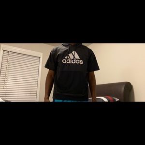 Adidas short sleeve shirt with hood